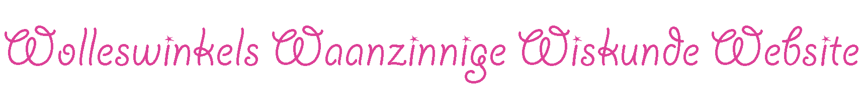 Wolleswinkels Waanzinnige Wiskunde Website